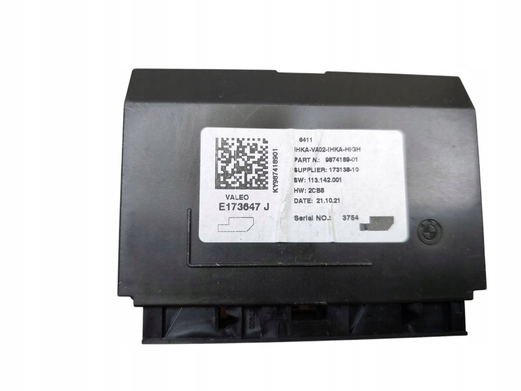 AIR CONDITIONING CONTROLLER MODULE BMW X2 F39 (2017-2023) 9874789