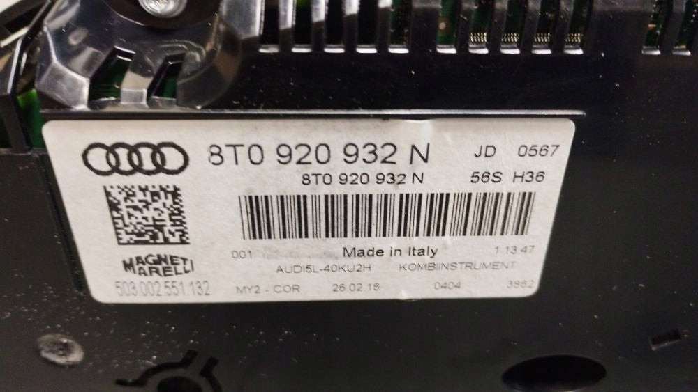 Audi A5 Sportback 8TA Counter clocks 8T0920932N