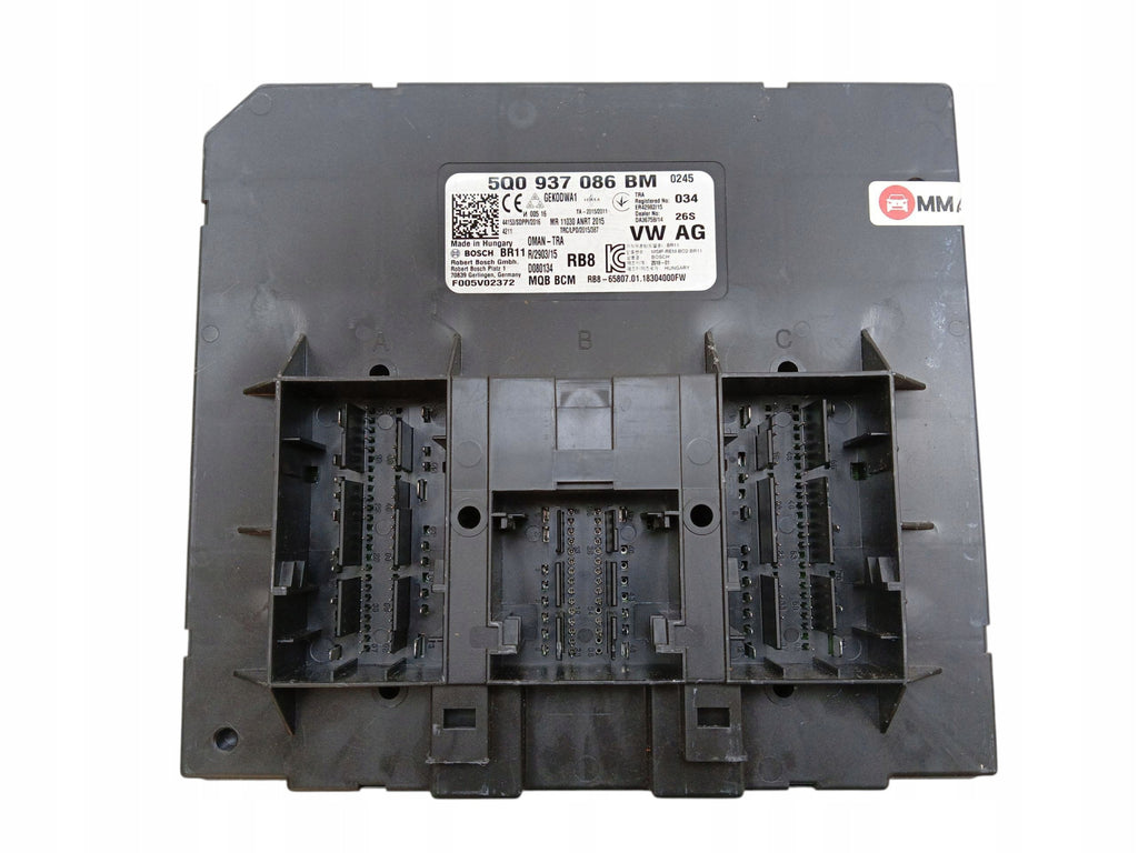 COMFORT CONTROLLER MODULE BCM VOLKSWAGEN PASSAT B8 5Q0937086BM
