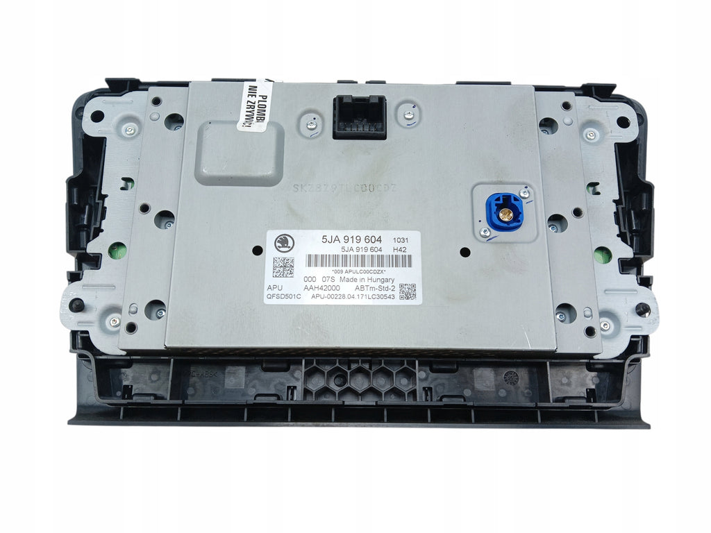 DISPLAY RADIO SCREEN SKODA RAPID 5JA919604