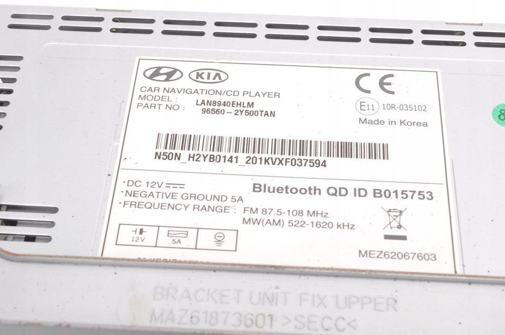 HYUNDAI IX35 RADIO NAVIGATION 96560-2Y500