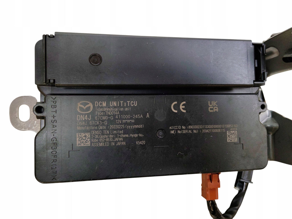 MODULE CONTROLLER DCM TCU TELEMATICS MAZDA MX-30 DN4J-67CK3-G