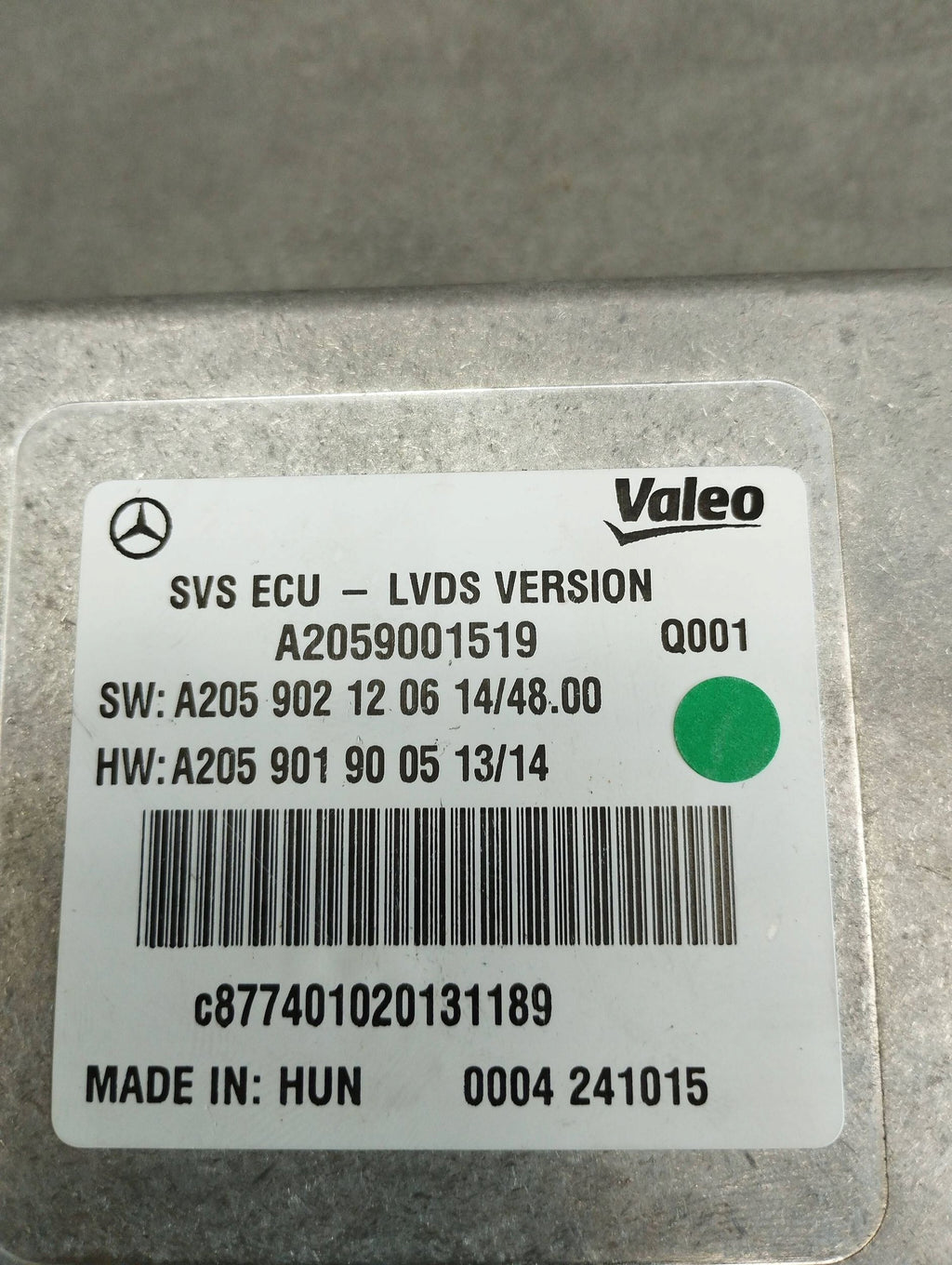 Mercedes-Benz GLC X253 CAMERA MODULE A2059001519