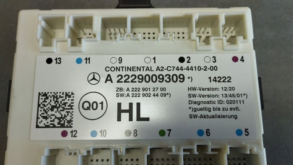 Mercedes-Benz S W222 2014 DOOR MODULE LEFT REAR A2229009309
