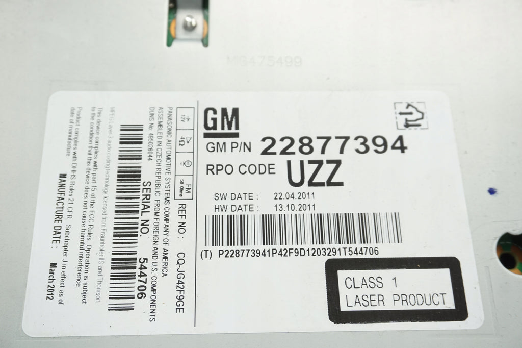 OPEL ASTRA J IV RADIO CD 22877339