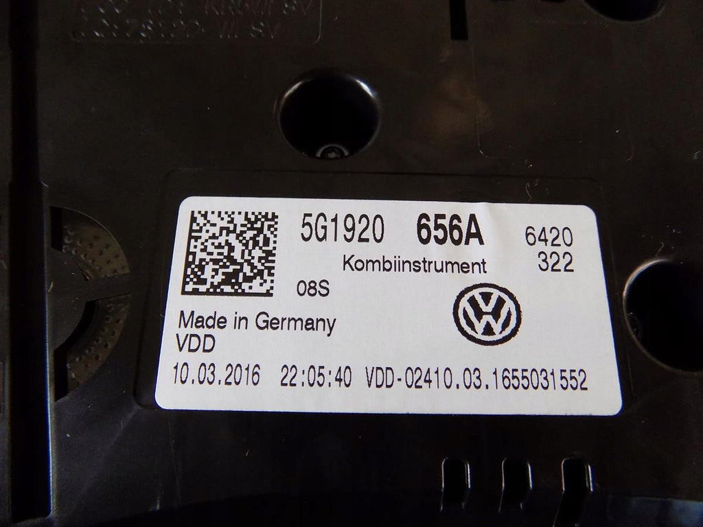 VW GOLF VII 7 GTI COUNTER CLOCKS 5G1920656A