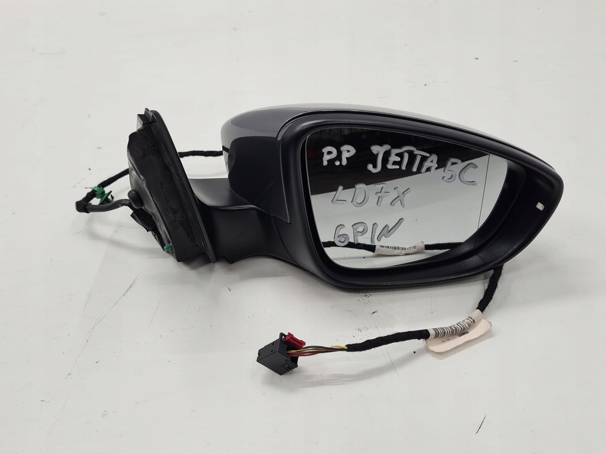 VW JETTA 5C MIRROR RIGHT 6PIN LD7X ENGLISH